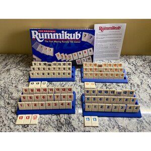 The Original Rummikub Game Tiles 4 Racks Instructions Complete 1997 Ed